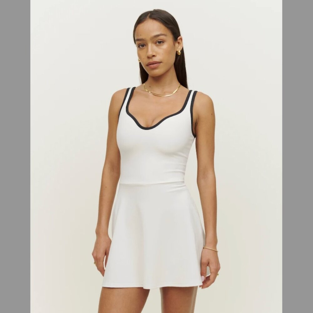 Reformation White Exercise EcoMove Active Dress - Size XS